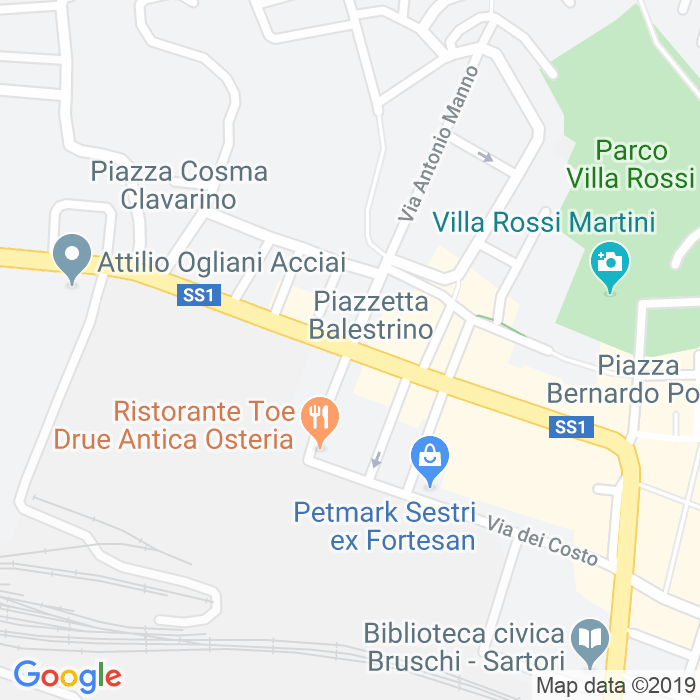 CAP di Via Carlo Corsi a Genova