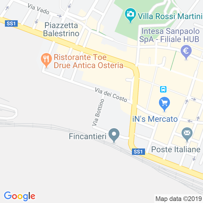 CAP di Via Filippo Emanuele Bottino a Genova