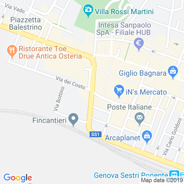 CAP di Via Giacomo Soliman a Genova