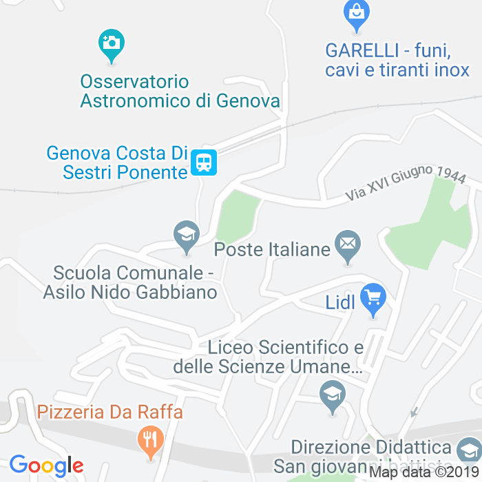 CAP di Via Giuseppe Casini a Genova
