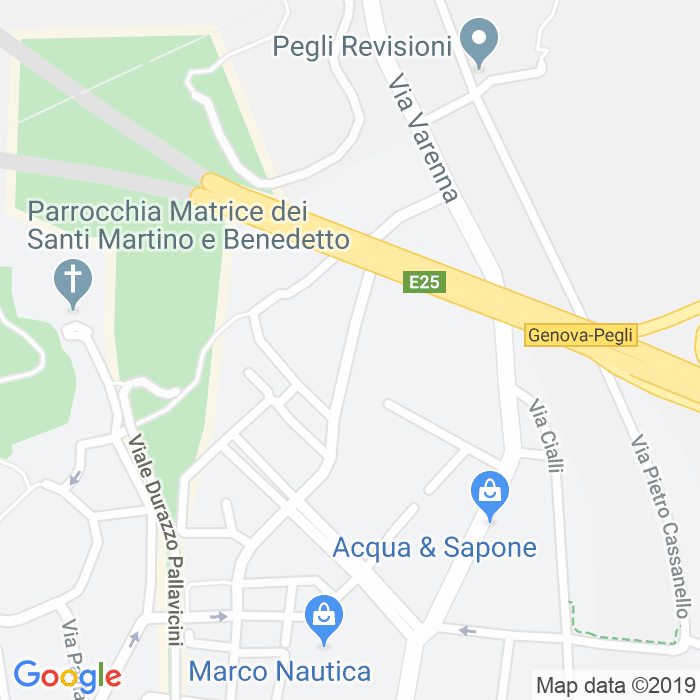 CAP di Via Giovanni Guglielmo Longo a Genova