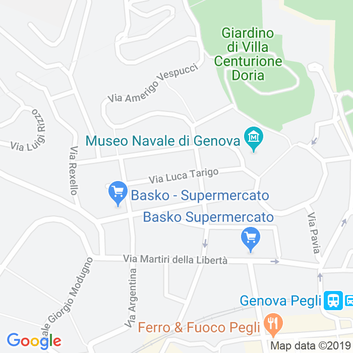 CAP di Via Luca Tarigo a Genova