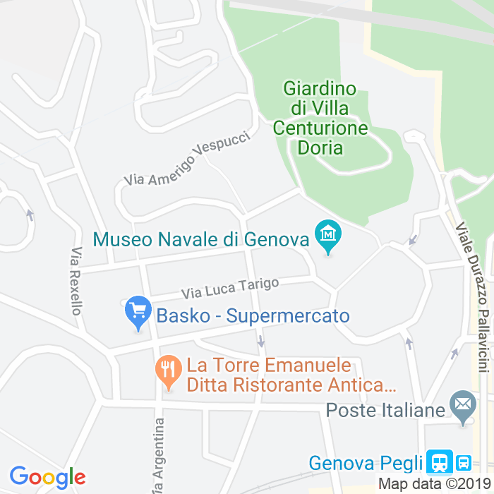 CAP di Via Marcello Prestinari a Genova