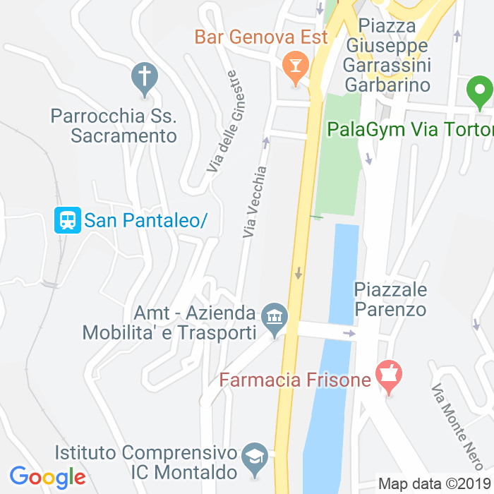 CAP di Via Vecchia Di Crevari a Genova