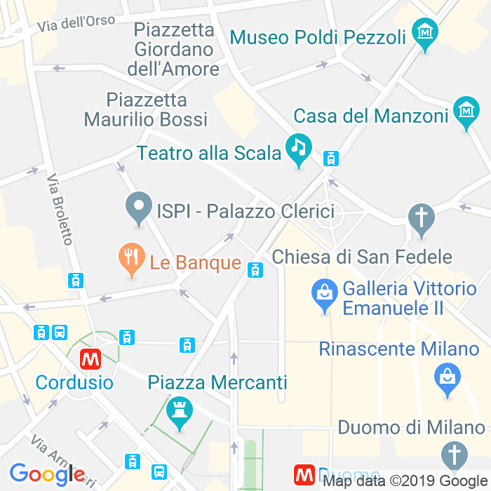 CAP di Passaggio Giovanni Malagodi (Santa Margherita (Vicolo)) a Milano