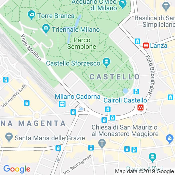 CAP di Piazza Castello a Milano