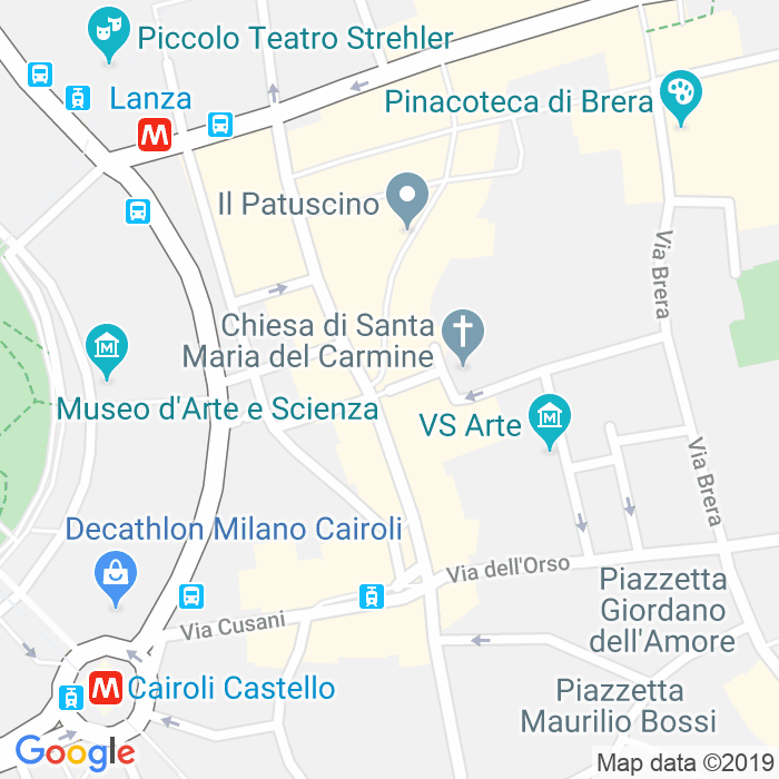 CAP di Piazza Del Carmine a Milano