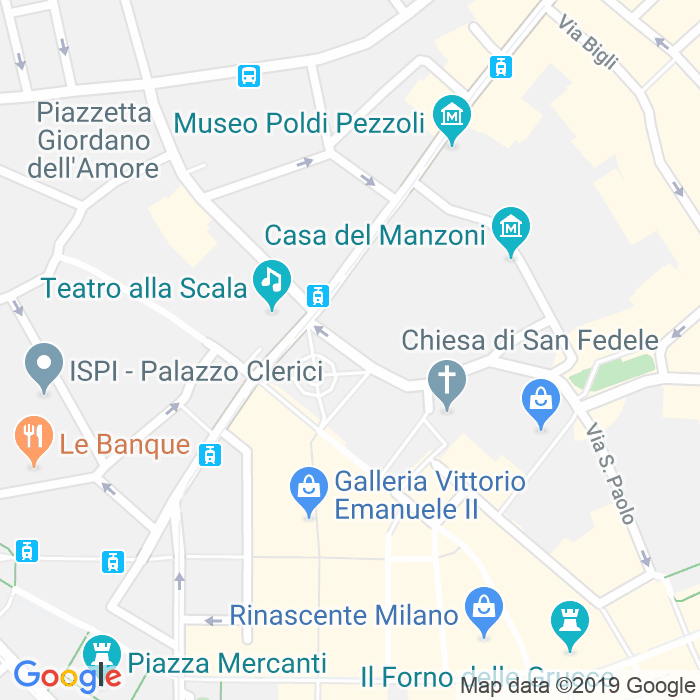 CAP di Piazza Della Scala a Milano