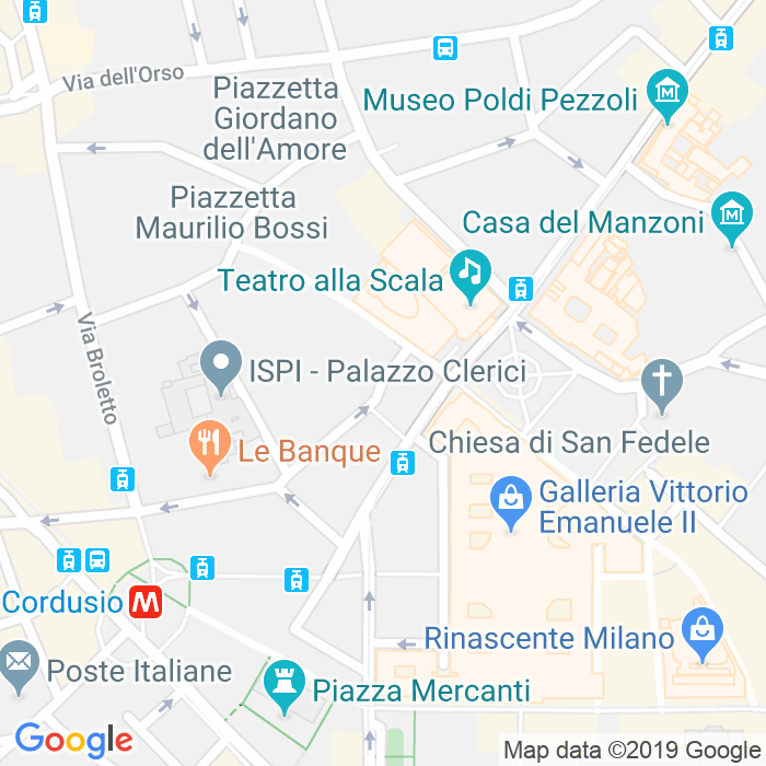 CAP di Piazza Paolo Ferrari a Milano