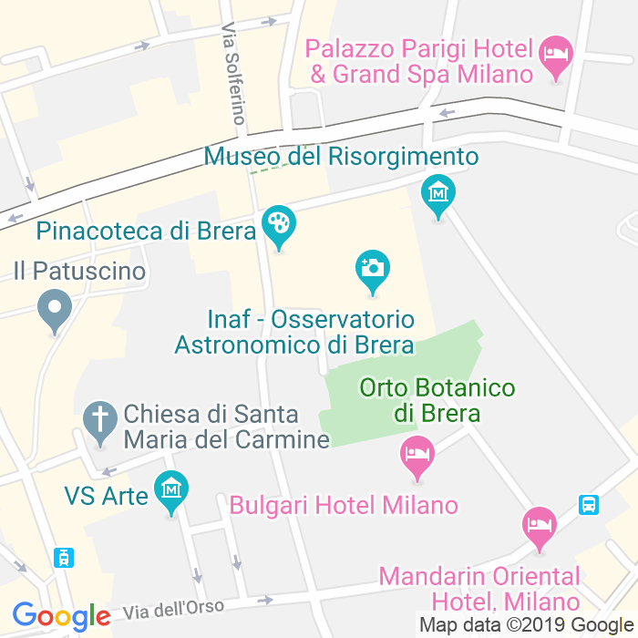 CAP di Piazzetta Di Brera a Milano
