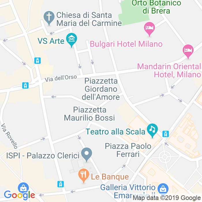 CAP di Piazzetta Giordano Dell'Amore a Milano