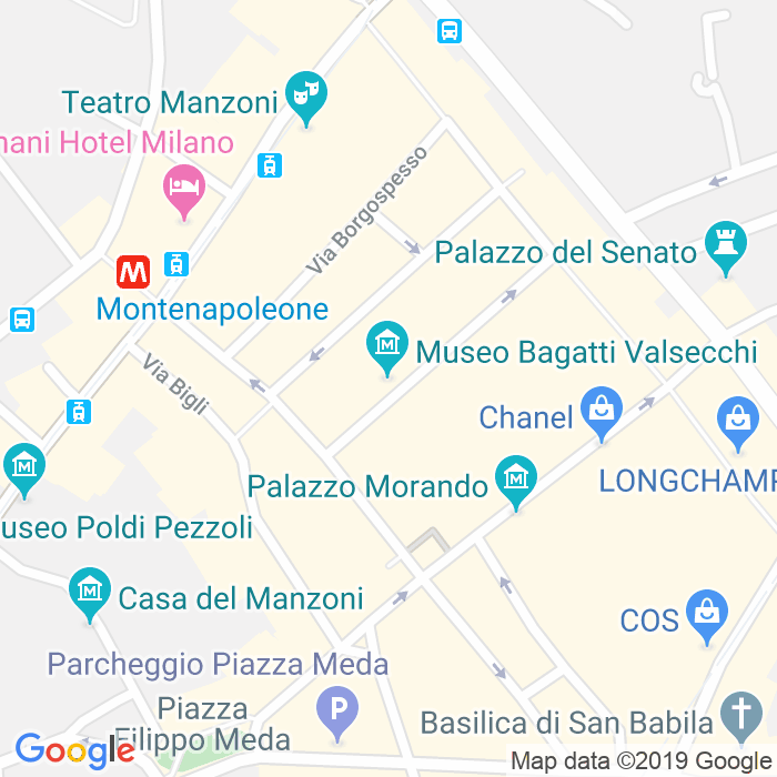CAP di Sito Dei Bagatti Valsecchi a Milano