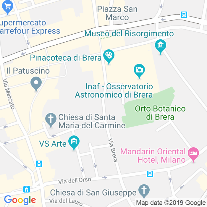 CAP di Via Brera a Milano