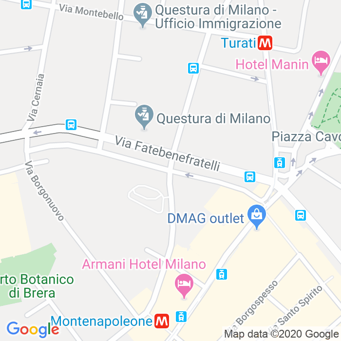 CAP di Via Dell Annunciata a Milano