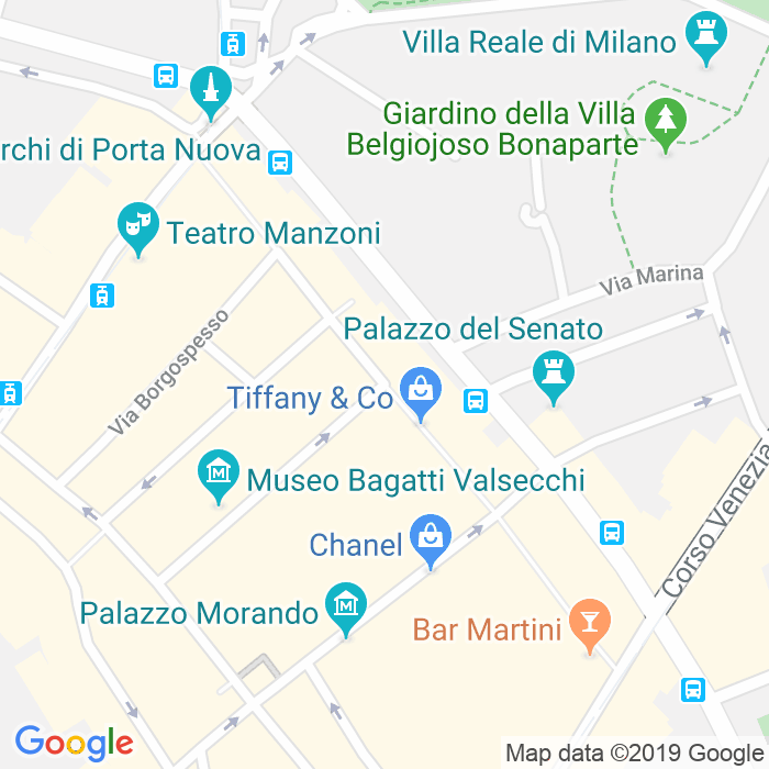 CAP di Via Della Spiga a Milano