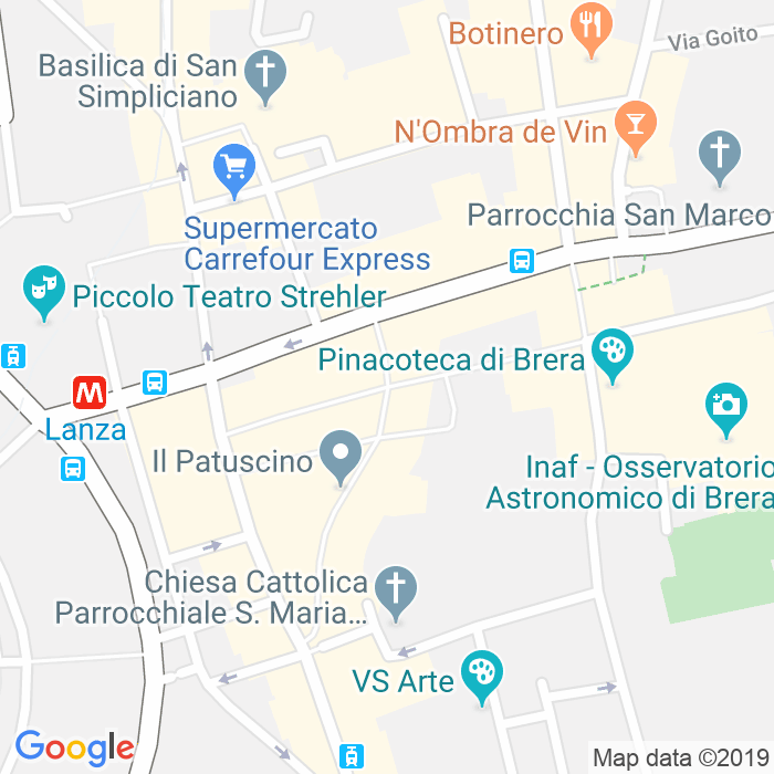 CAP di Via Fiori Chiari a Milano