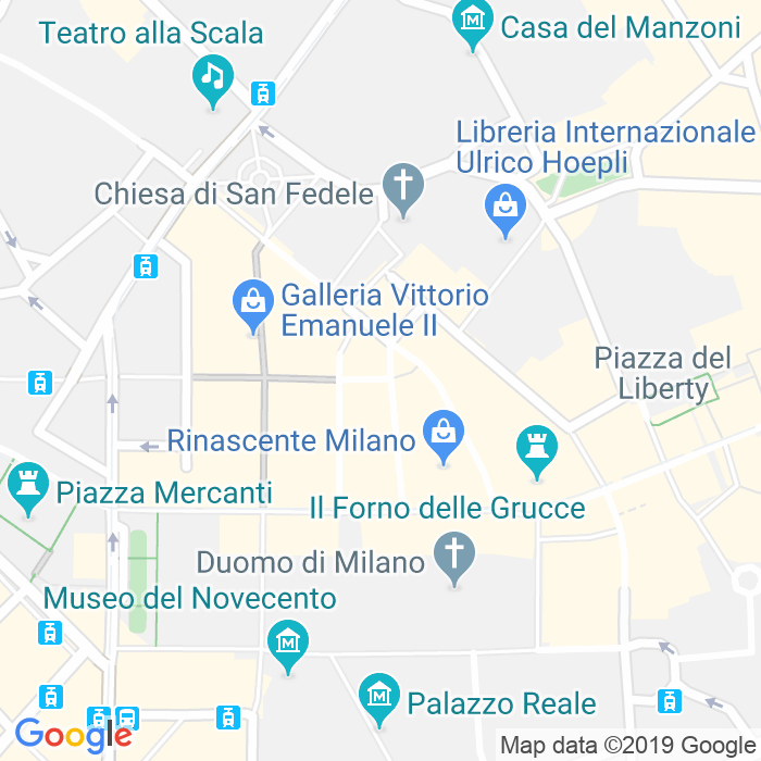CAP di Via Giovanni Berchet a Milano