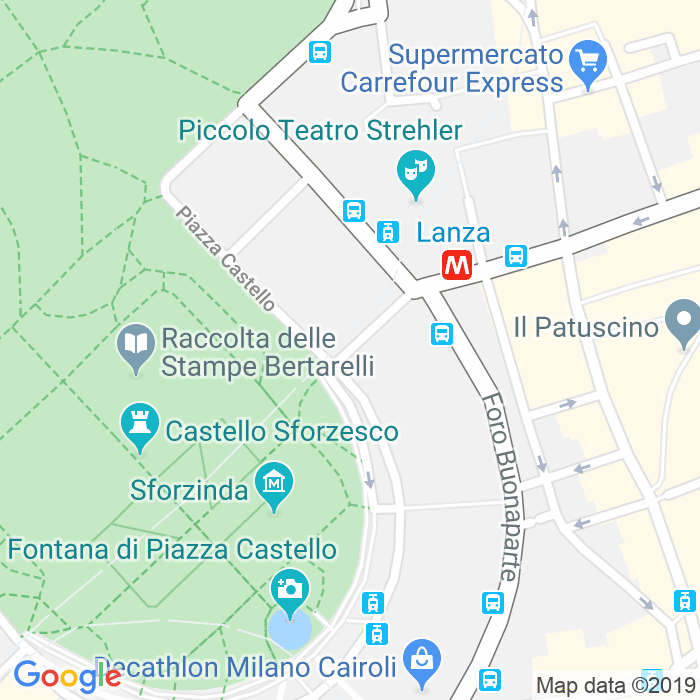 CAP di Via Giovanni Lanza a Milano