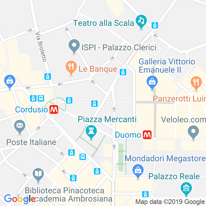 CAP di Via Tommaso Grossi a Milano