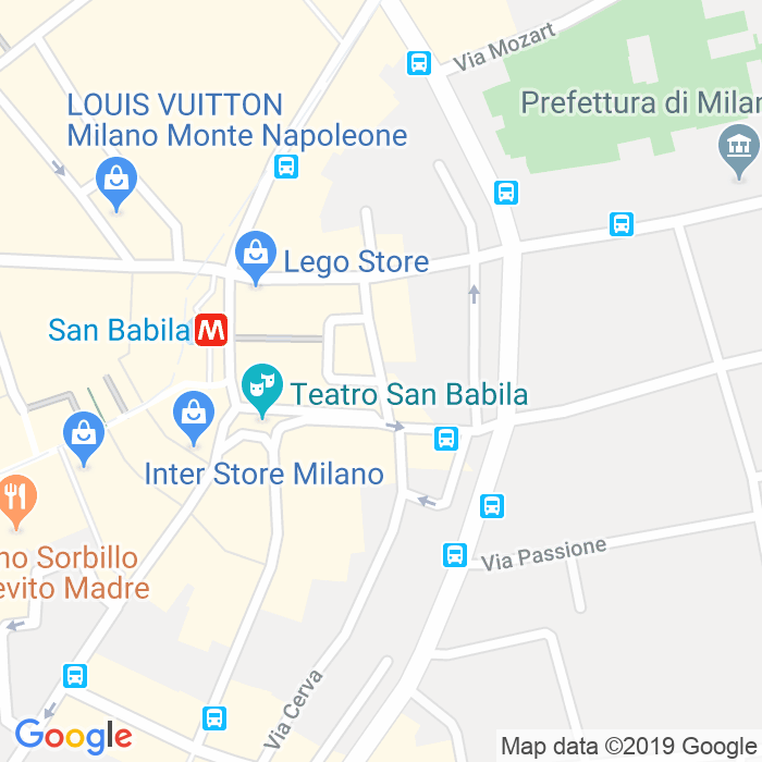CAP di Via Cino Del Duca a Milano