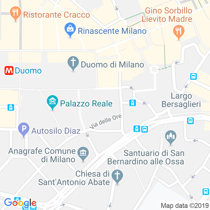 CAP di Via Dell Arcivescovado a Milano