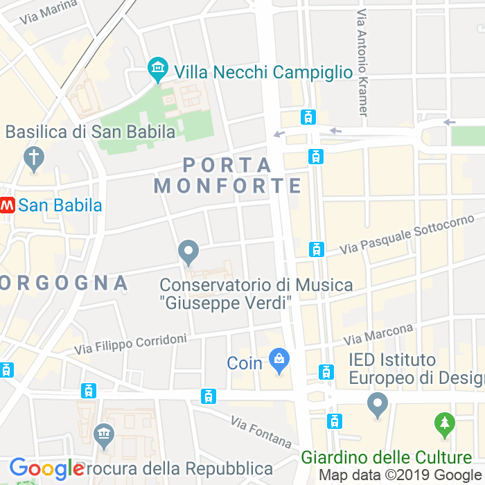 CAP di Via Gaetano Donizetti a Milano
