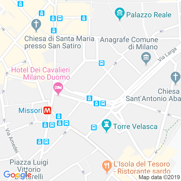 CAP di Via Paolo Da Cannobio a Milano