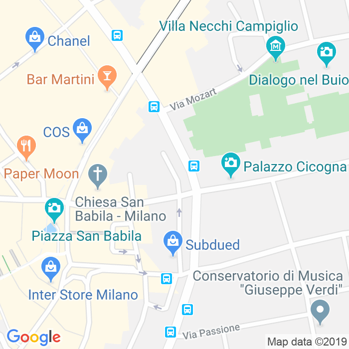 CAP di Via Santa Cecilia a Milano
