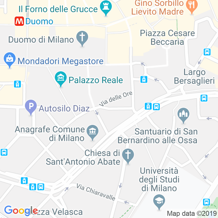 CAP di Via Santa Tecla a Milano
