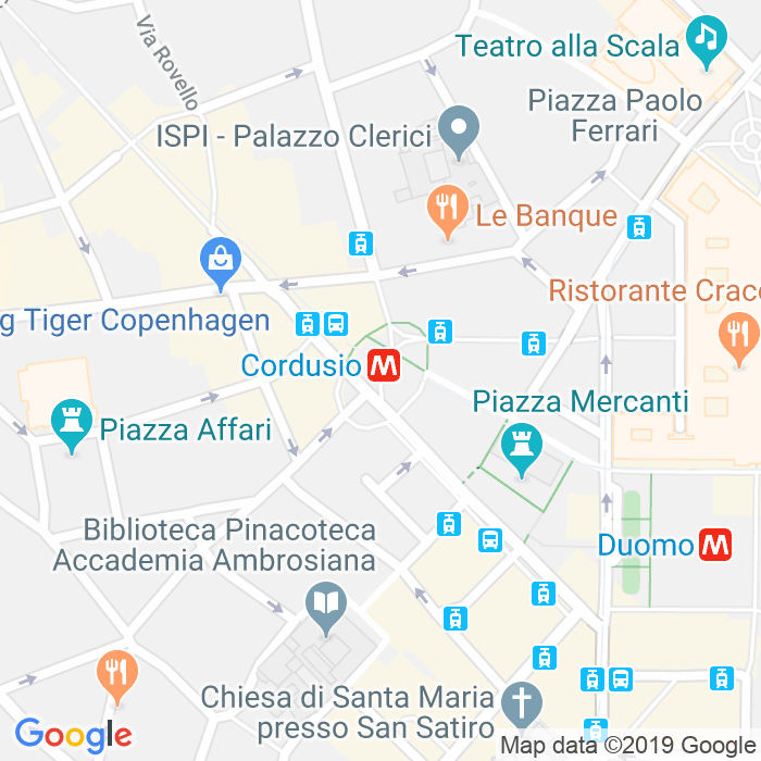 CAP di Piazza Cordusio a Milano