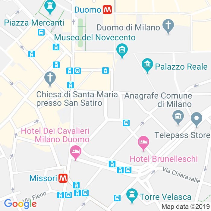 CAP di Piazza Generale Armando Diaz a Milano