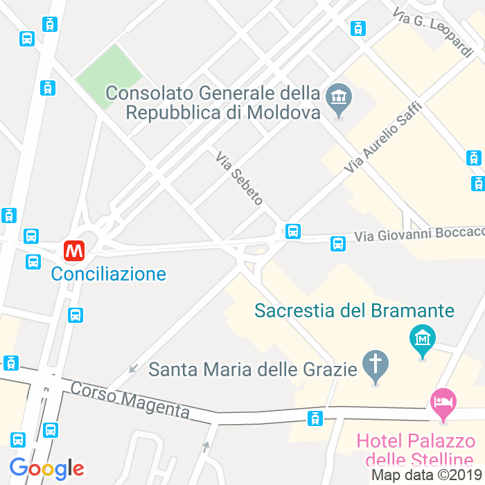 CAP di Piazza Giovine Italia a Milano