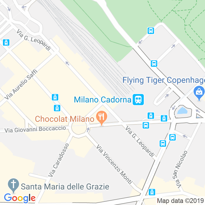 CAP di Via Giacomo Leopardi a Milano