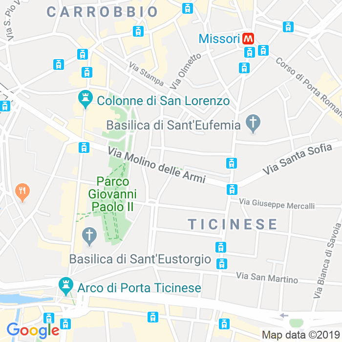 CAP di Via Molino Delle Armi a Milano