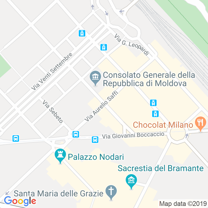 CAP di Via Vincenzo Gioberti a Milano