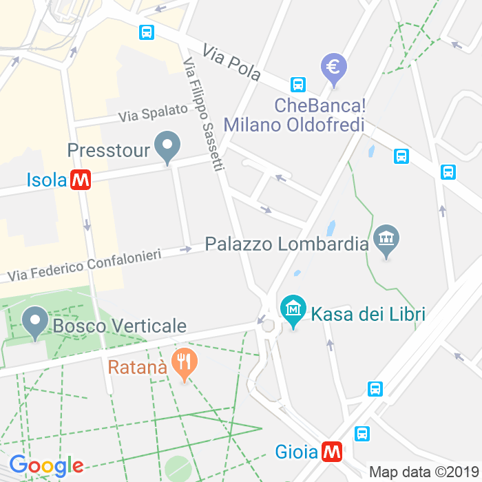 CAP di Via Filippo Sassetti a Milano