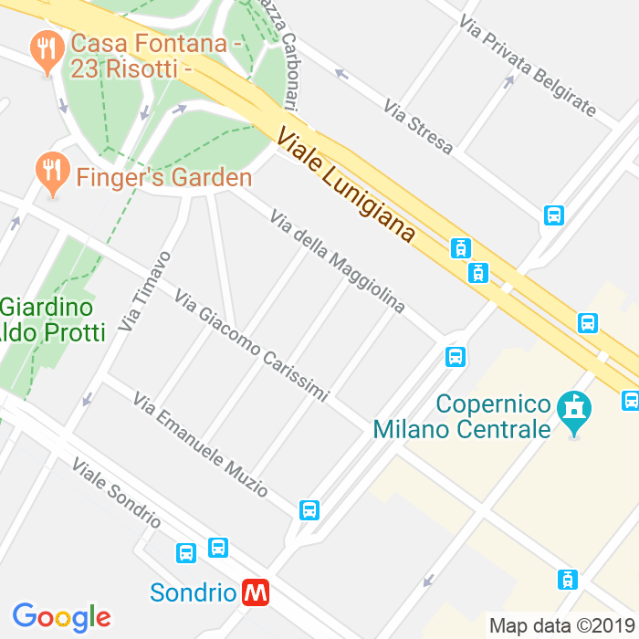 CAP di Via Giulio Caccini a Milano