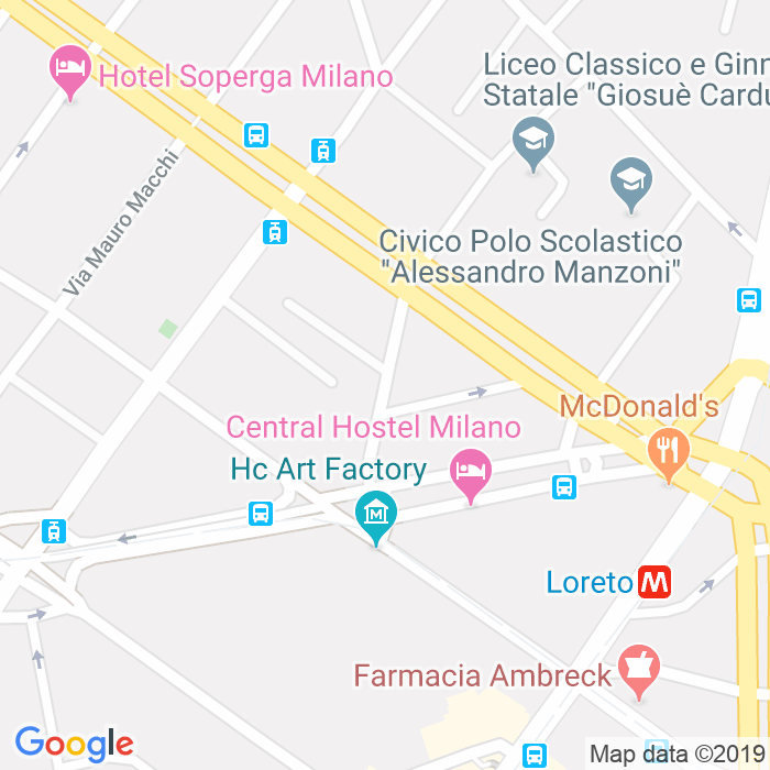 CAP di Via Montepulciano a Milano