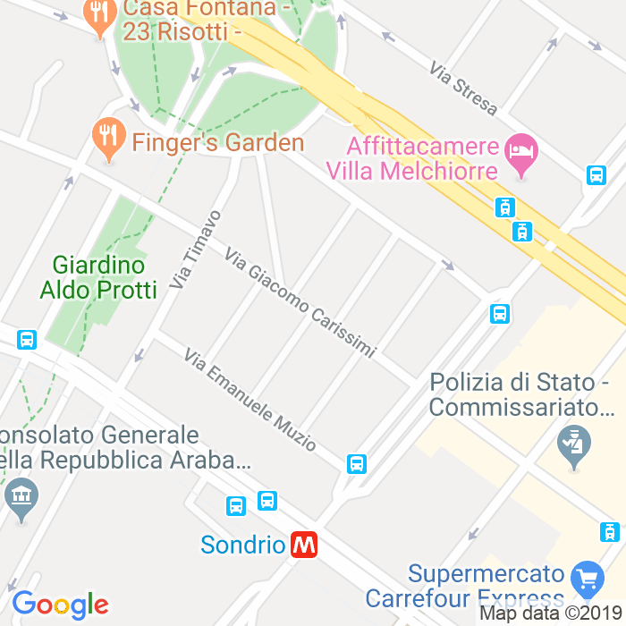 CAP di Via Muzio Clementi a Milano