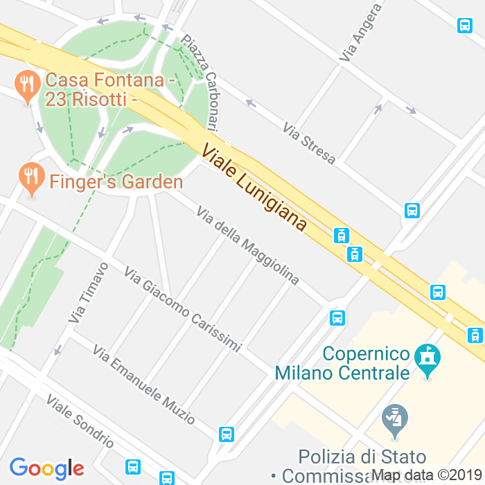 CAP di Via Della Maggiolina a Milano