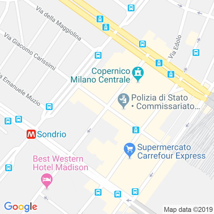 CAP di Via Giovanni Schiaparelli a Milano