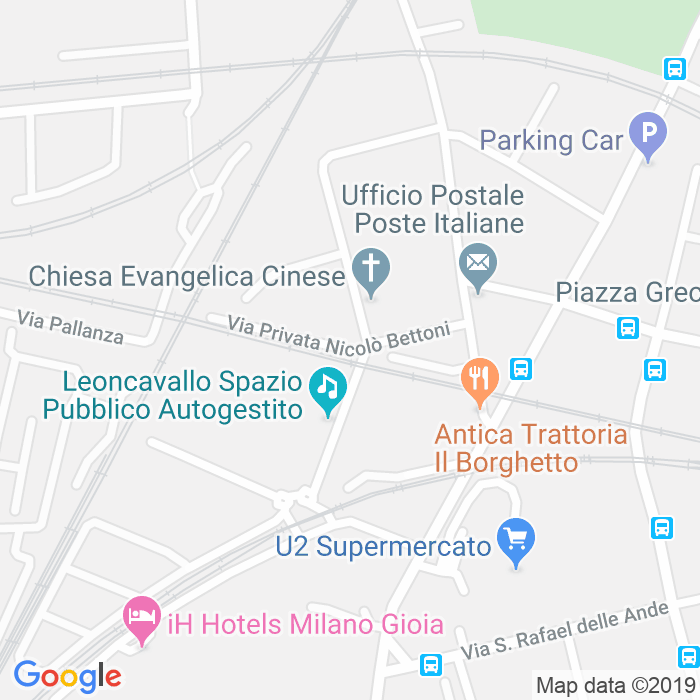 CAP di Via Nicolo'Bettoni a Milano