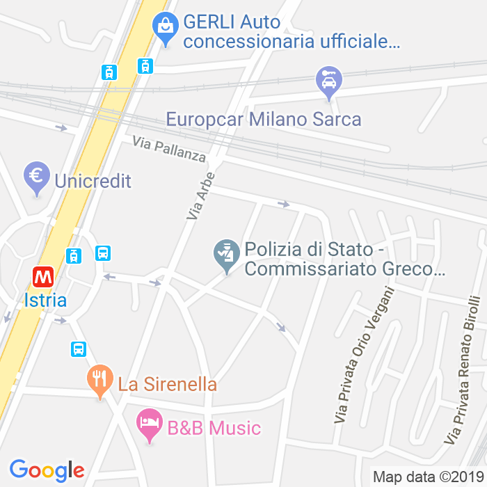 CAP di Via Oreste Cipriani a Milano