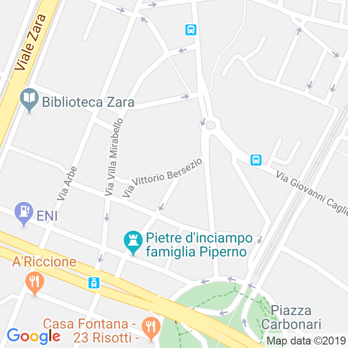 CAP di Via Vittorio Bersezio a Milano