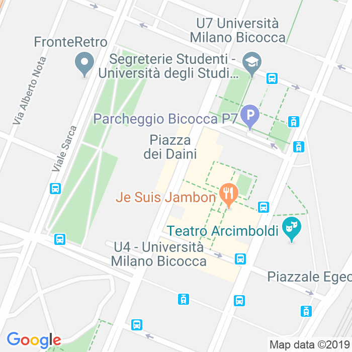 CAP di Piazza Dei Daini a Milano