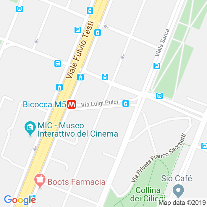 CAP di Via Luigi Pulci a Milano