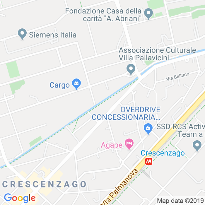 CAP di Via Alfredo Baccarini a Milano