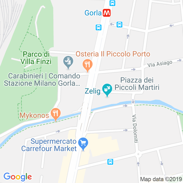 CAP di Via Fratelli Pozzi a Milano