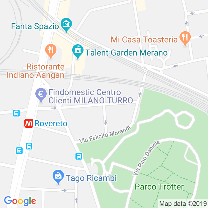 CAP di Via Luigi Cibrario a Milano