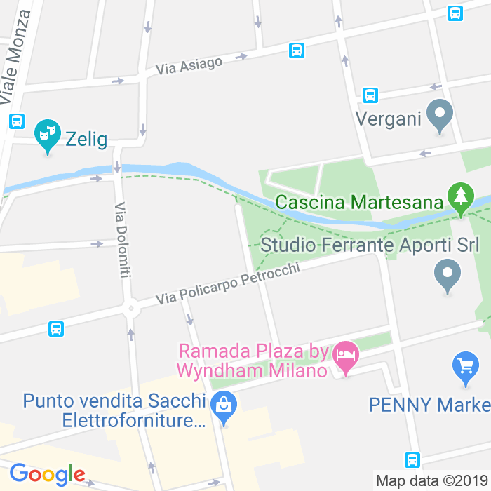 CAP di Via Luigi Dalla Piccola a Milano